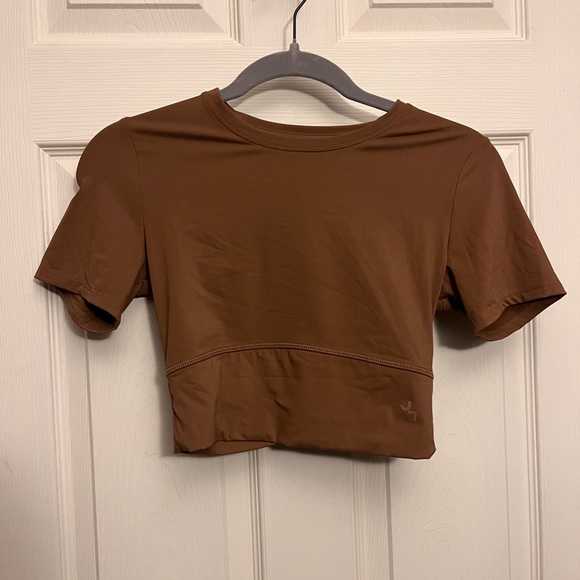 JoyLab Tops - JoyLab Chestnut Brown Crop Top